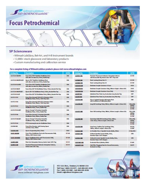 Lab Glass Petrochemical Products